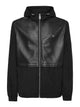 Philipp Plein Leather Long Sleeve Hooded Jacket