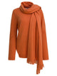 Sandbeige Orange Wool Knit Sweater