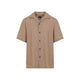 Brioni Dark Beige Cuban Linen Shirt
