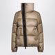Sacai Beige Down Jacket With Asymmetrical Zip