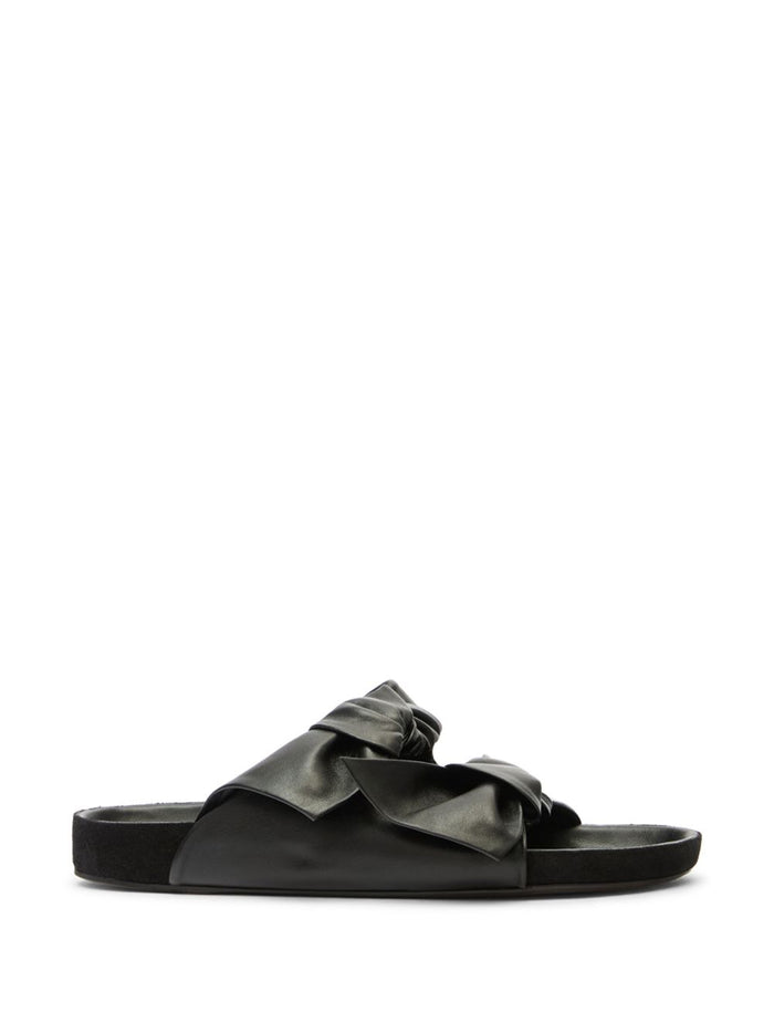 Isabel Marant Lennyo Black Sandal With Bow Detail