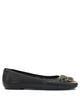 Pinko Black Leather Ballerinas