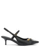 Pinko Black Leather Heeled Shoes