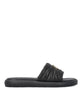 Pinko Black Quilted Applique Flat Shoes