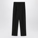 Max Mara Black Pinstriped Wool Trousers