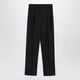 Max Mara Black Pinstriped Wool Trousers