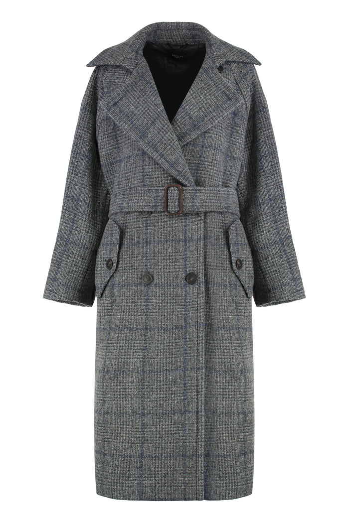 Weekend Max Mara Long Wool Tweed Coat