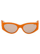Ferragamo Golden Karung Leather Sunglasses