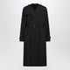 Prada Black Doublebreasted Cottonblend Trench Coat