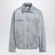 Mm6 Maison Margiela Washed Blue Zip-Up Denim Jacket