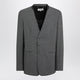 Mm6 Maison Margiela Grey Mélange Wool-Blend Jacket