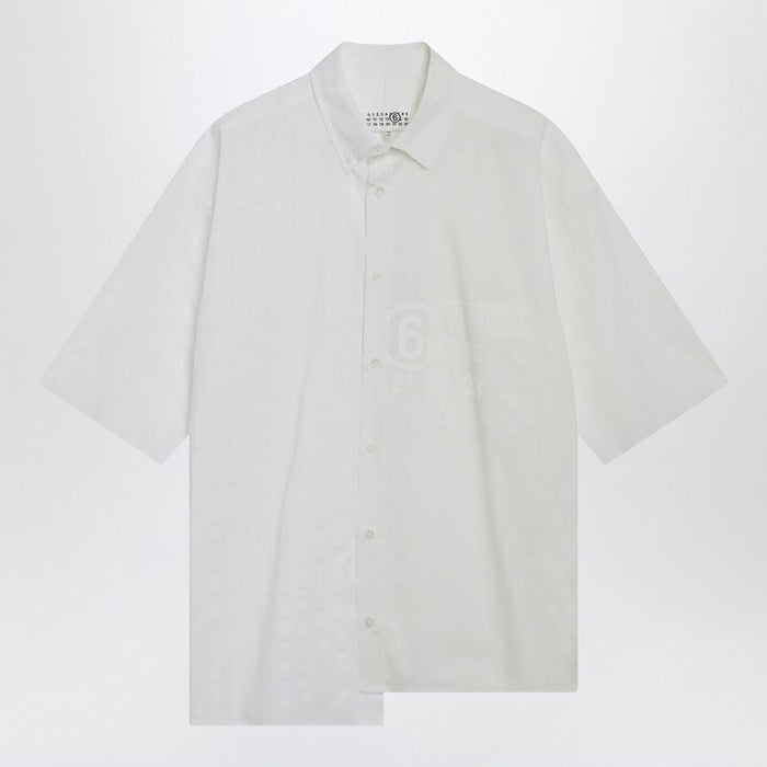 Mm6 Maison Margiela Twotone Cotton Poplin Shirt