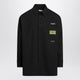 Mm6 Maison Margiela Black Woolblend Shirt With Label Details