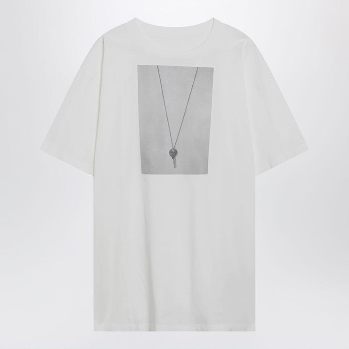 Mm6 Maison Margiela White T-Shirt With Key Print