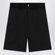 Mm6 Maison Margiela Black Woolblend Cargo Bermuda Shorts