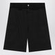 Mm6 Maison Margiela Black Wool-Blend Cargo Bermuda Shorts