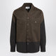 Mm6 Maison Margiela Two-Tone Brown Shirt In Wool Blend
