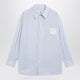 Mm6 Maison Margiela White/Light Blue Striped Cotton Shirt