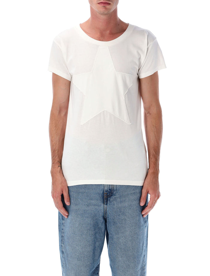 Mm6 Maison Margiela Mm6 Maison Margiela Star Patch Fitted Cotton T-Shirt