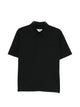 Mm6 Maison Margiela Black Cotton Polo Shirt