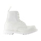 Mm6 X Dr Martens White Lace-Up Boot