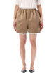 The Frankie Shop The Frankie Shop Adia Satin Boxer Shorts Beige