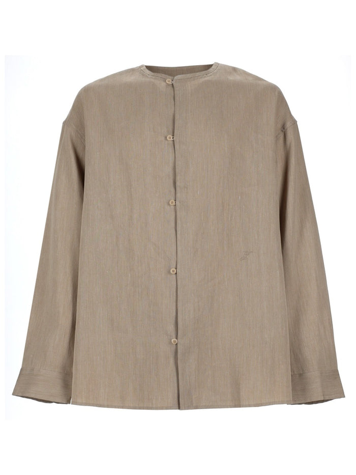 Jacquemus Beige Linen-Blend Shirt