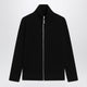 Maison Margiela Zip-Up Knit Cardigan In Black Cotton And Wool