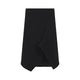 Lemaire Asymmetric Black Skirt With Gray Stitch