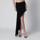 Francesco Murano Black Mini Skirt With Side Train