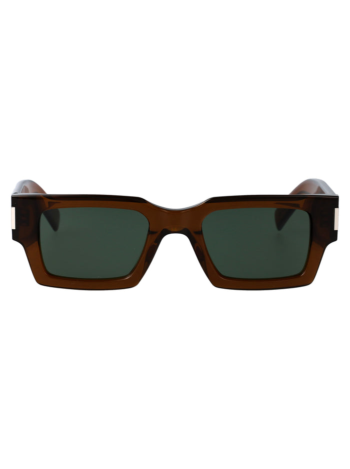 Saint Laurent Brown-Brown-Green Brown Sunglasses