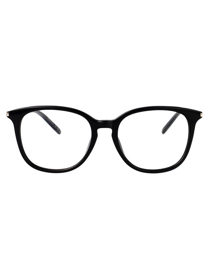 Saint Laurent Black-Black-Transparent Acetate Glasses