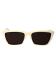 Saint Laurent Sunglasses Sl 737 Mica Thin 005 Ivory Ivory Black 54/16/145