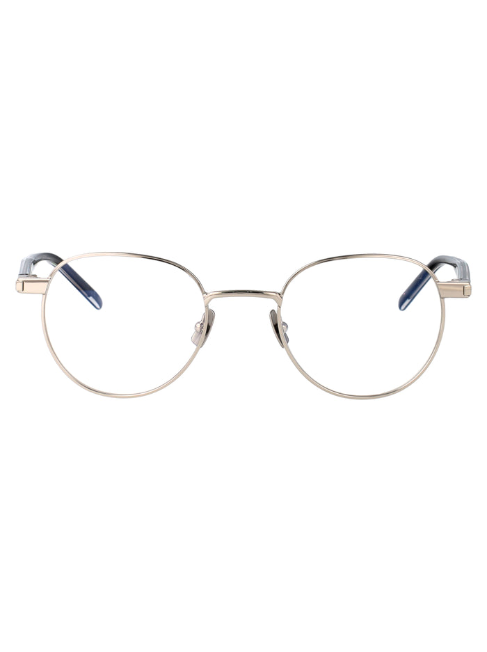 Saint Laurent Silver-Crystal-Transparent Metal Glasses