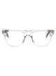 Saint Laurent Beige-Beige-Transparent Acetate Glasses