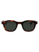 Saint Laurent Havana-Crystal-Grey Acetate Sunglasses