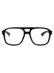 Saint Laurent Havana-Crystal-Transparent Acetate Glasses