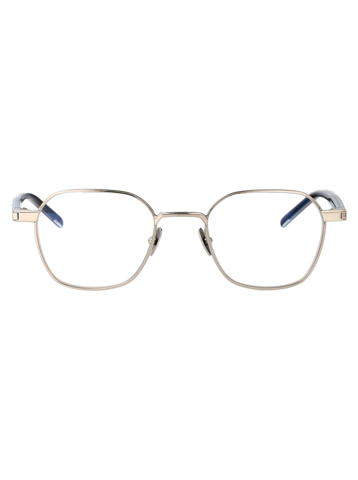 Saint Laurent Silver-Crystal-Transparent Metal Glasses