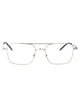 Saint Laurent Silver-Silver-Transparent Metal Glasses