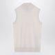 'S Max Mara White Turtleneck Vest In Wool