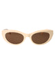 Saint Laurent Sunglasses Sl M115 004 Ivory Ivory Brown 54/20/140