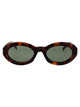 Saint Laurent Havana Havana Green Acetate Sunglasses