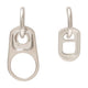 Mm6 Maison Margiela Closure Earrings - - Metal - Silver