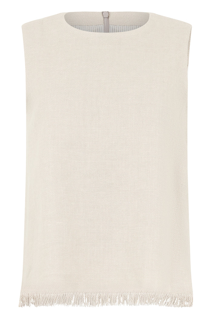 S Max Mara Top Without Sleeves With Fringes