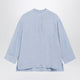 'S Max Mara Light Blue Pure Linen Mandarin-Collar Shirt