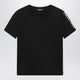 Max Mara S Black Cottonblend Tshirt With Embroidered Logo