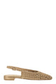 Stuart Weitzman Woven Satin Slingback Flats With Pointed Toe
