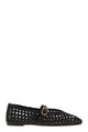 Stuart Weitzman Woven Nappa Leather Flats With Strap