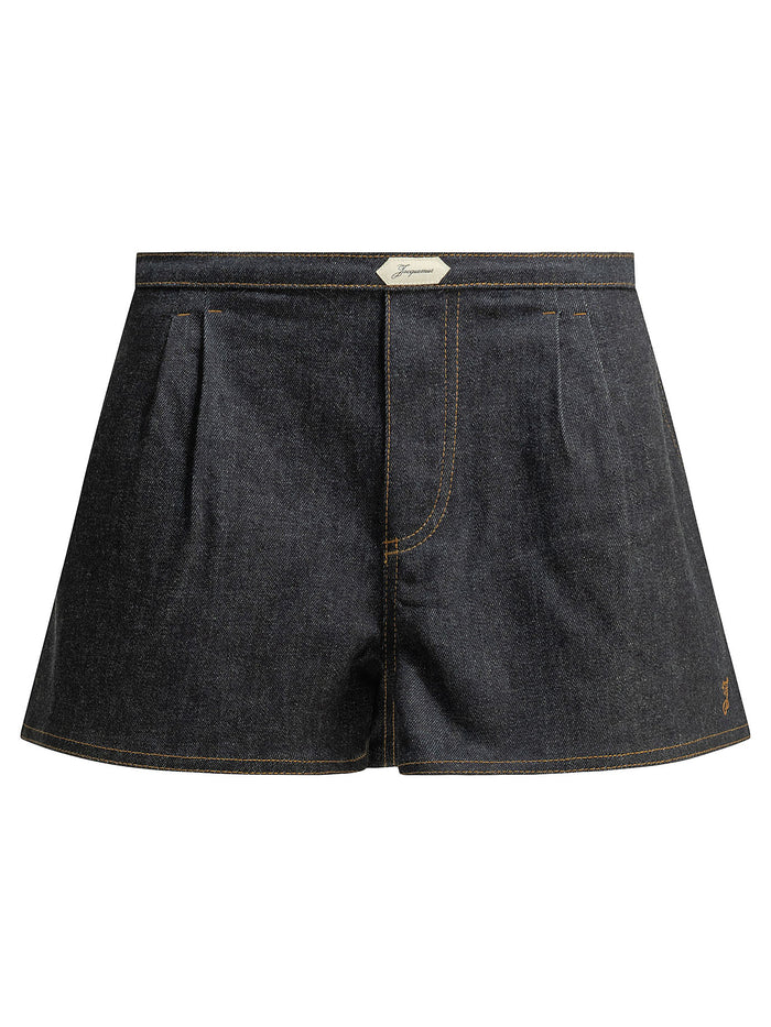 Jacquemus Amelo De-Nîmes Blue Cotton Cashmere Shorts