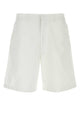 Prada White Oxford Bermuda Shorts